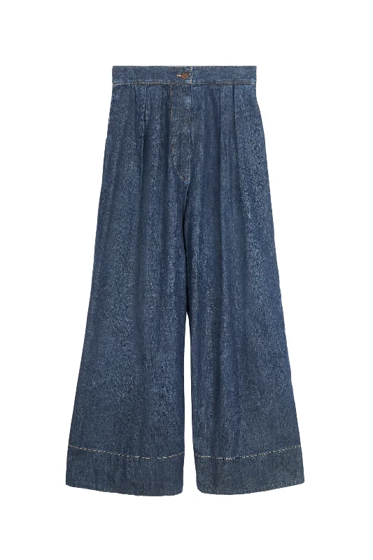 Coxone Denim Pant Stylish Paperbag Waist Pants