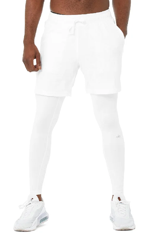 Stability 2-In-1 Pant - White/White Fashionable Track Pants