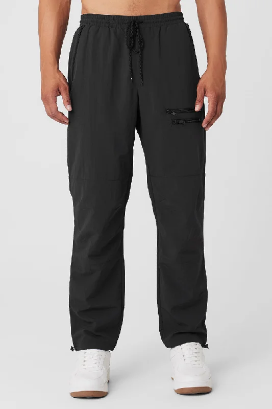 Takeaway Track Pant - Black Cozy Full-Length Pants
