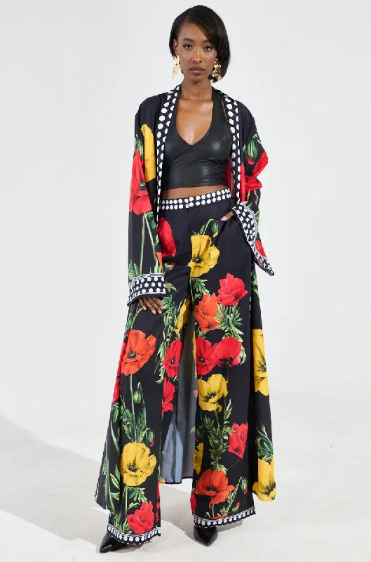 BELLADONNA SATIN PALAZZO PANTS Chic Capri Pants