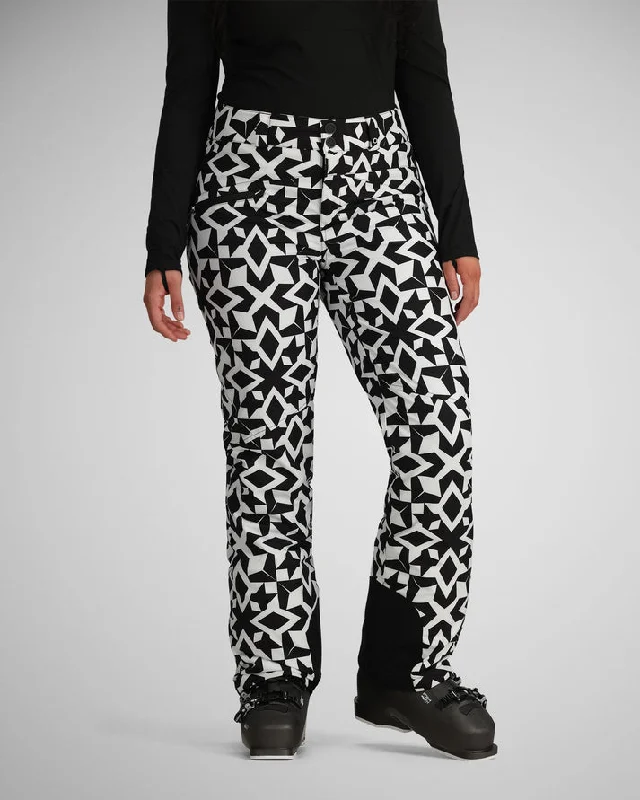 Obermeyer Women's Printed Malta Pant Trendy High-Waist Trousers