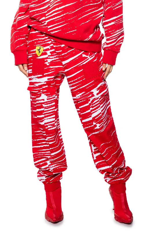 Ferrari x Joshua Vides Race Pants Elegant Silk Pants