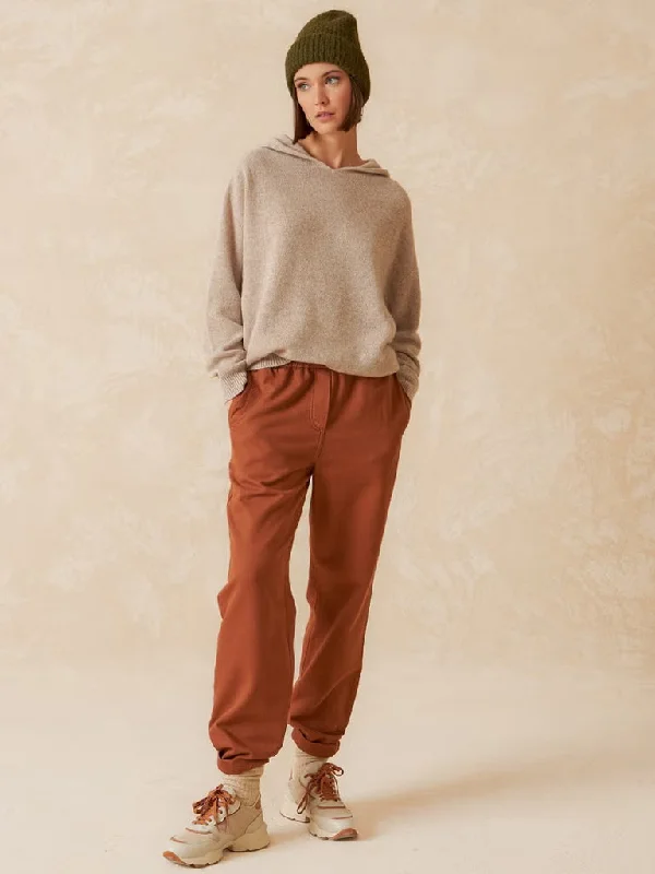 Indi & Cold Jogger Pants in Cinnamon Modern Stretch Trousers