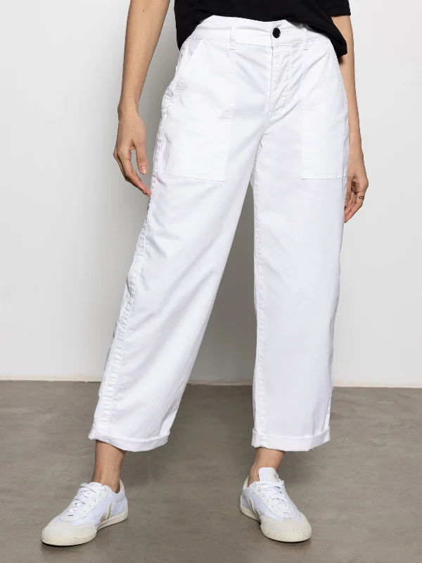 Cruiser Semi High Rise Chino Pant Bleached White Cozy Maternity Pants
