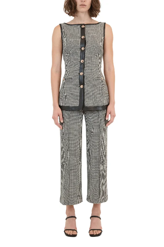 Miki Cropped Pant Comfortable Pleated Pants