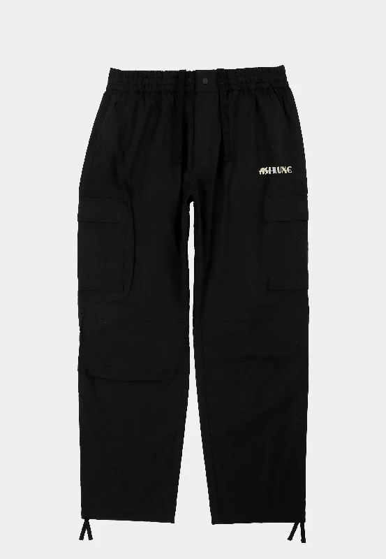 Ashluxe Combat Logo Pant Black Casual Lounge Pants