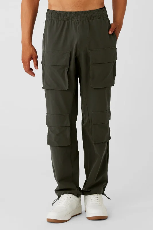 Cargo Venture Pant - Stealth Green High-Waist Jeans