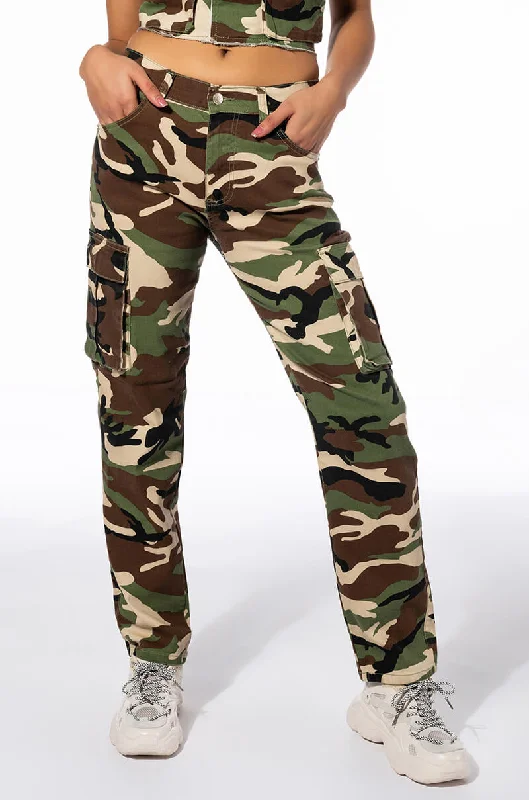 JoJo Camo Pants Formal Slim Pants