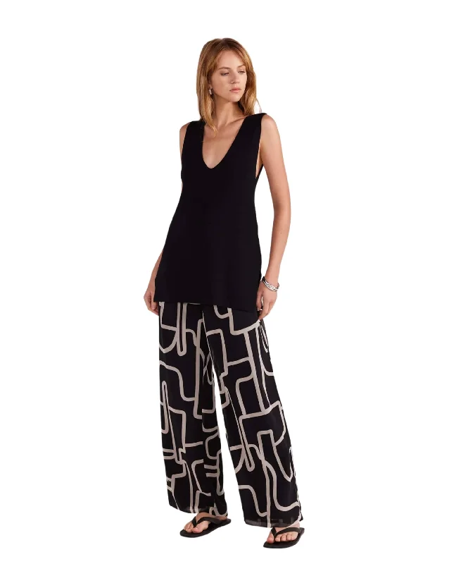 Vento Wide Leg Pants Formal Linen Trousers