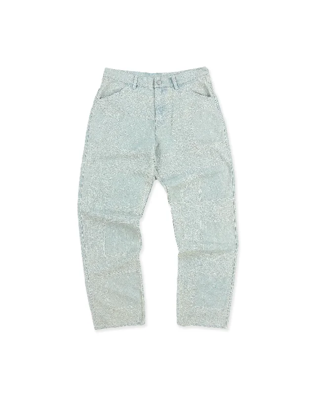 Merit Denim Work Pant - Light Blue Wide-Legged Palazzos