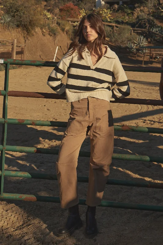 BRYLIE SANDED TWILL UTILITY PANT Cozy Knit Pants