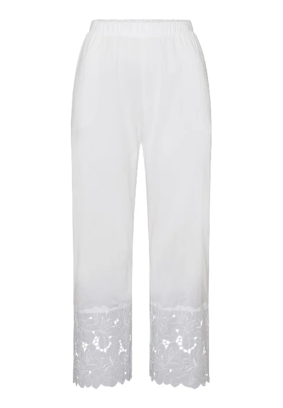 Clara Crop Pants | White 74898-101 Classic Pleated Pants