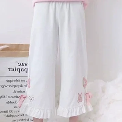 Japanese Kawaii Bunny Casual Pants YV90049 Trendy Velvet Pants