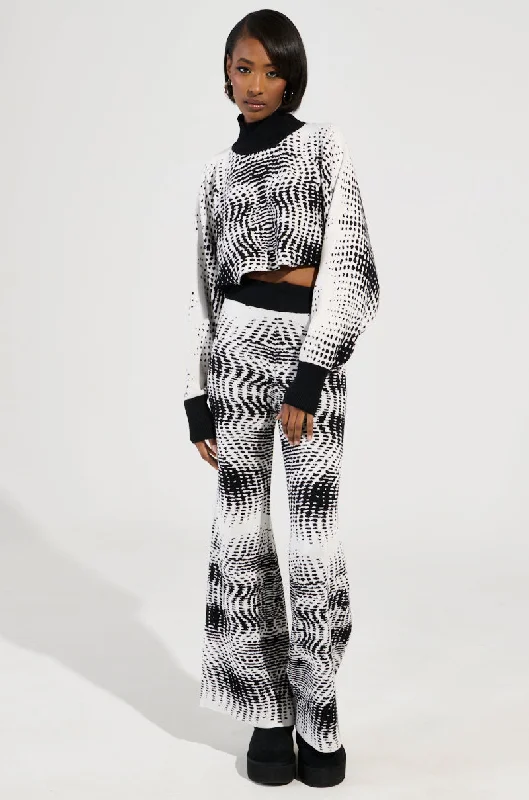 KALEIDOSCOPE DREAM WIDE LEG KNIT PANT Soft Stretch Leggings