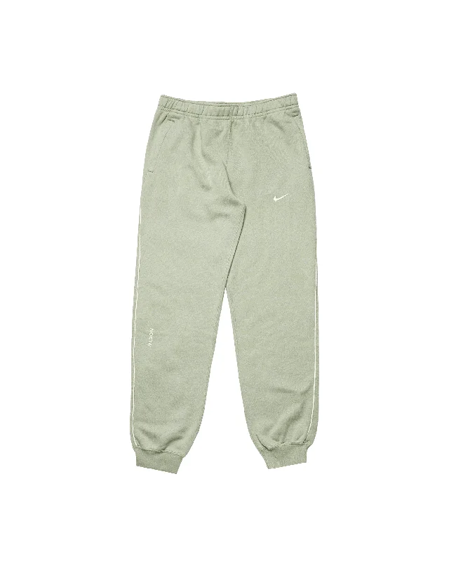 Nocta Fleece Pants - Oil Green / Light Liquid Lime Comfy High-Waist Jeans