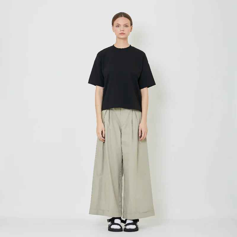 Women Pleated Wide-Leg Pants - Khaki - SW2402036A Casual Sweatpants Style