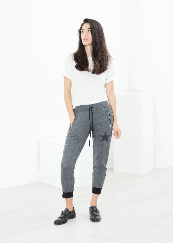 Loopwheeler Star Pant in Grey Classic Cropped Pants