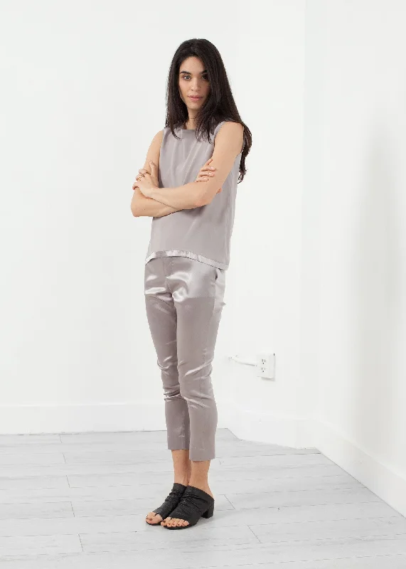 Silk Pullup Pant Formal Slim Pants