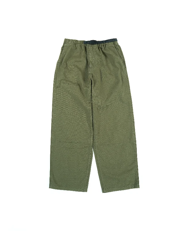 Wide Pants - Olive Soft Cotton Pants