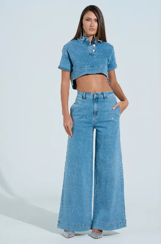 IT'S GIVING DENIM PANT High-Waist Jogger Pants
