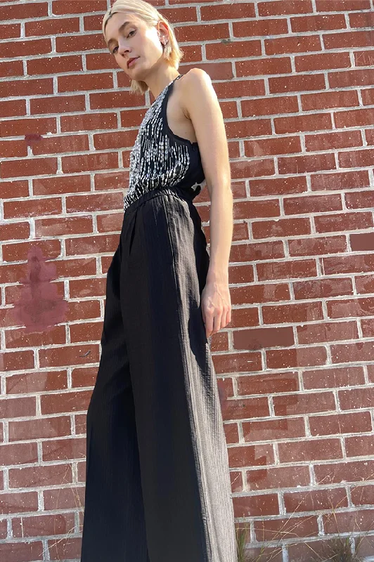Pisha Pants in Black Elegant High-Waist Pants