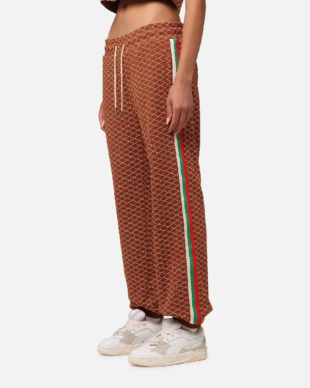 XXIII Luxe Printed Pants Brown Slim-Fit Khaki Pants