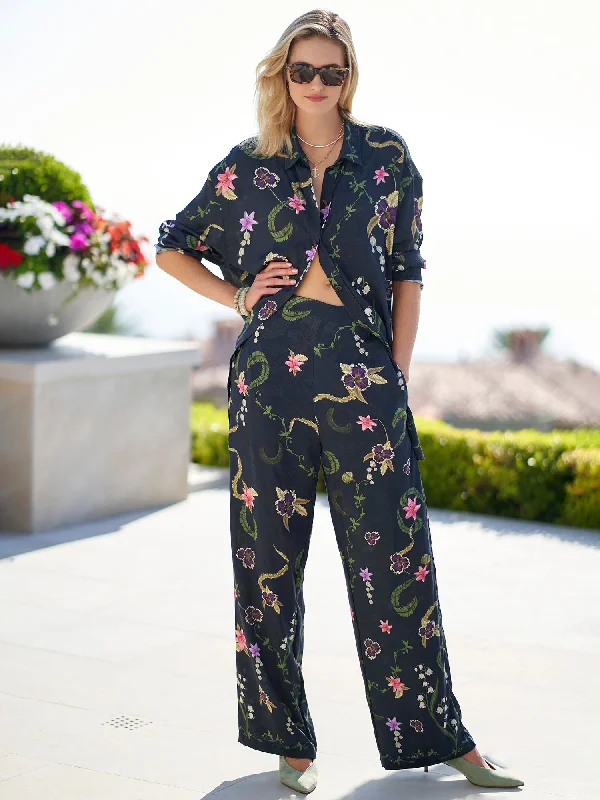 Memoria Floral Pant Elegant Dress Pants