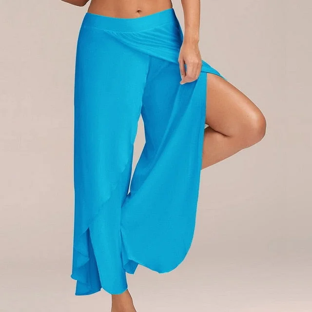 Casual Loose Split Wide Leg Pants (9 colors) Stretch Fit Pants