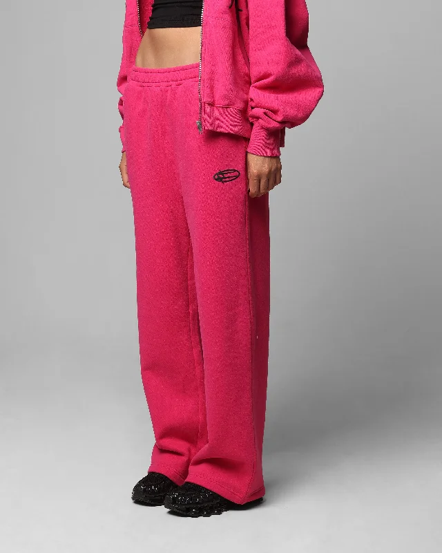 Loiter Celestial Sweat Pants Pink Chic Checkered Pants