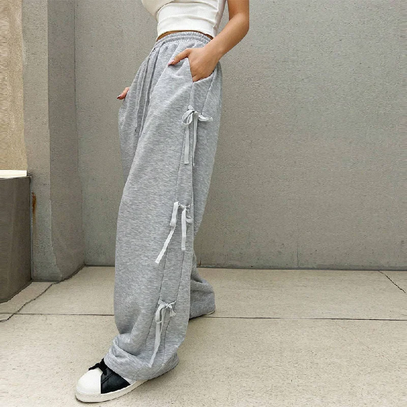 Wjczt mens fashion  Street Style Loose Casual Pants Autumn and Winter New High Waist Long Skateboard Pants for Women Trendy Wide-Legged Trousers