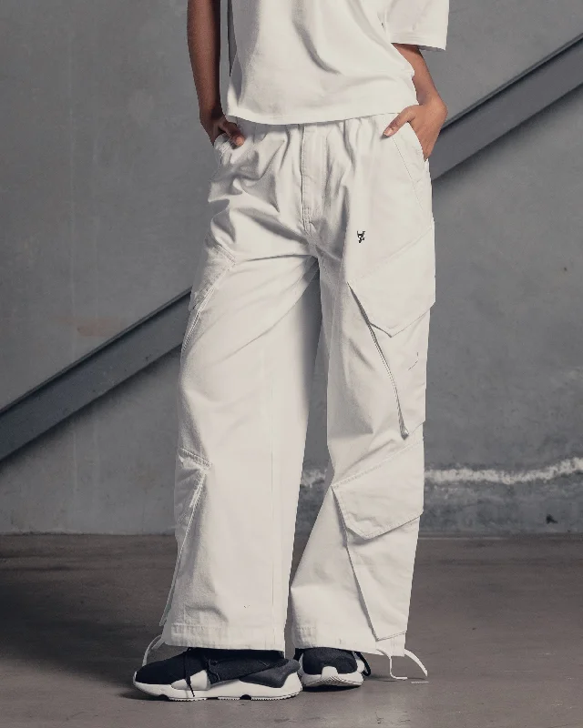 The Anti Order Hurtlocker Parachute Pants White Elegant Wool Trousers