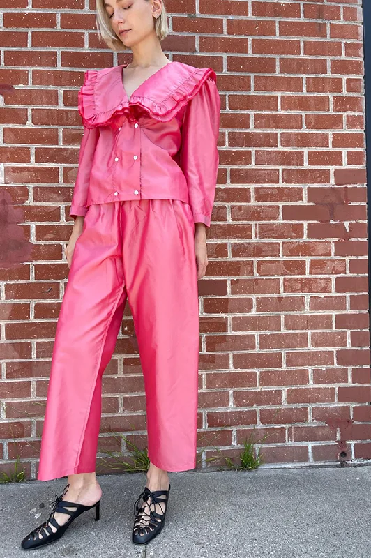 Lexy Pant in Rose Chic Faux Leather Pants