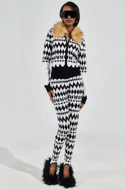 APRES SKI BADDIE KNIT ZIP UP PANT Modern Bootcut Pants