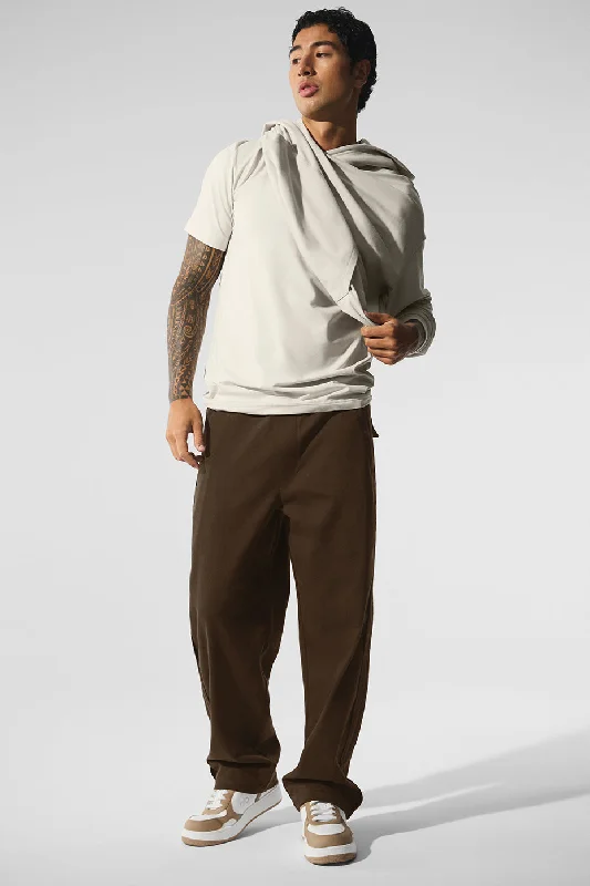 Edition Sueded Straight Leg Pant - Espresso Chic Black Leggings