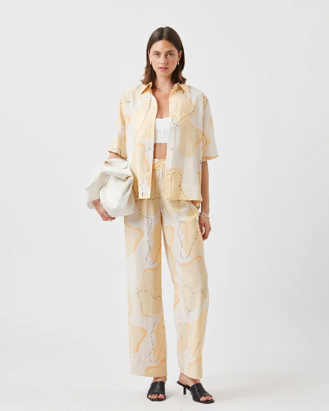 Satti 3049 Pants - Peach Cobbler Stylish Paperbag Waist Pants