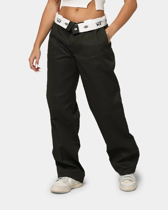 Dickies Original 874 Work Pants Olive Green Stylish Slim Trousers