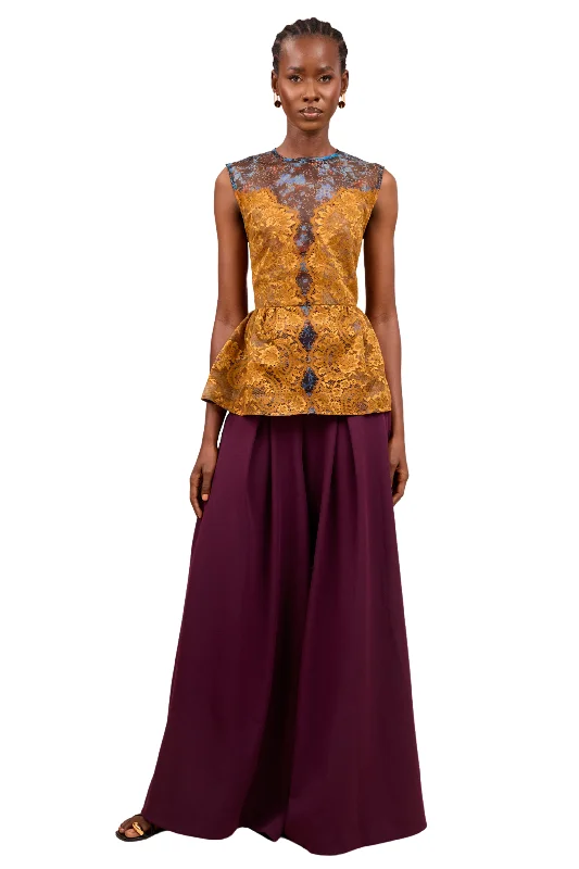 Kiera Plum Pants Classic Straight Pants