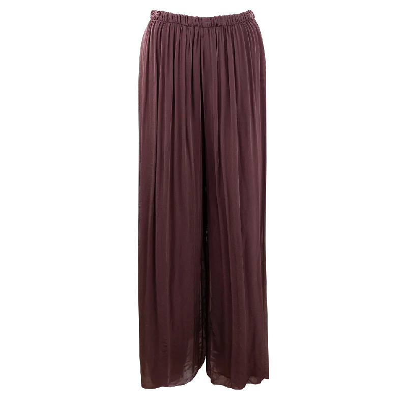 Collegiate Outfitters Maroon Flowy Lined Pants Soft Stretch Trousers