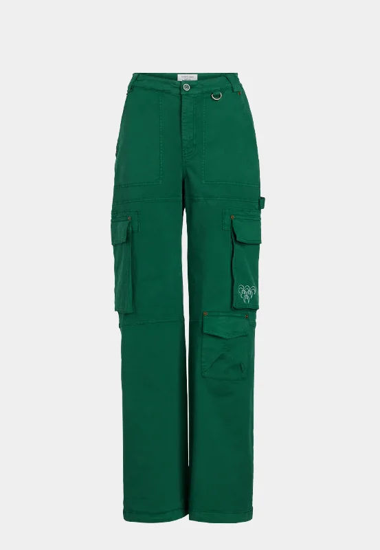 Marine Serre Workwear G. Dye Evergreen Pants Evergreen Casual Sweatpants Style