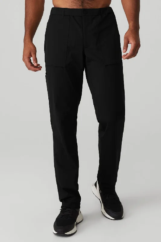 Block Pant - Black Stretch Fit Pants