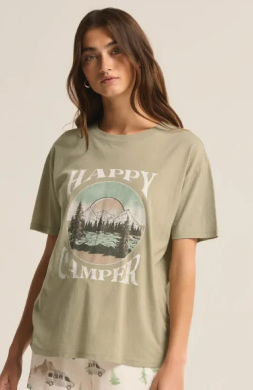 Z Supply - Happy Camper Boyfriend Tee Anti-Shrink Durable Soft