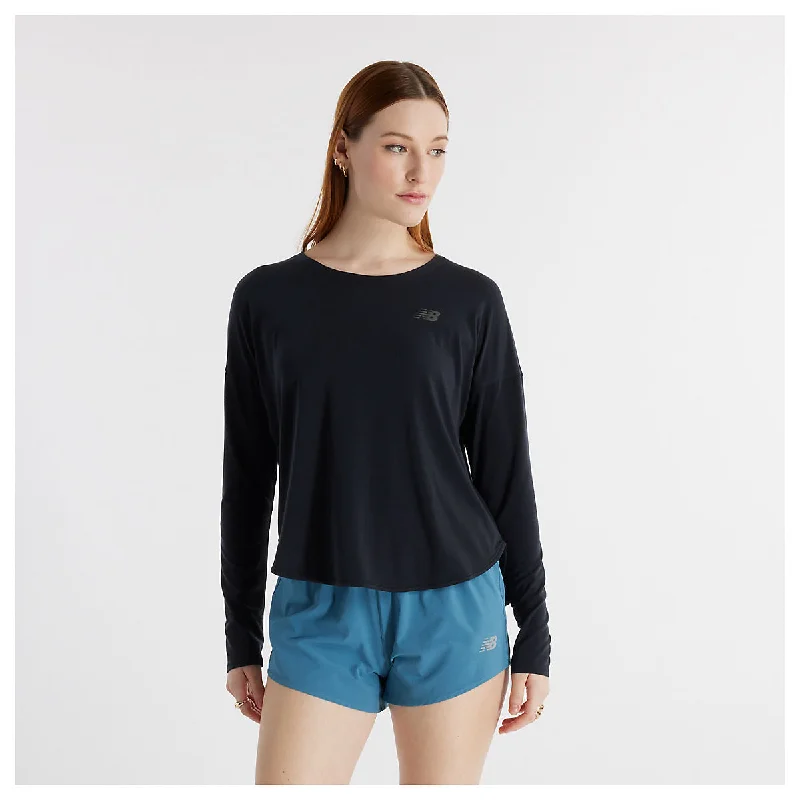 Drapey Jersey Long Sleeve T-Shirt Front Pockets Side Pockets Patch Pockets