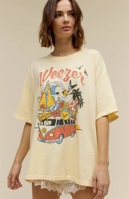 Daydreamer - Weezer Collage Tee Silk Blend Satin Velvet