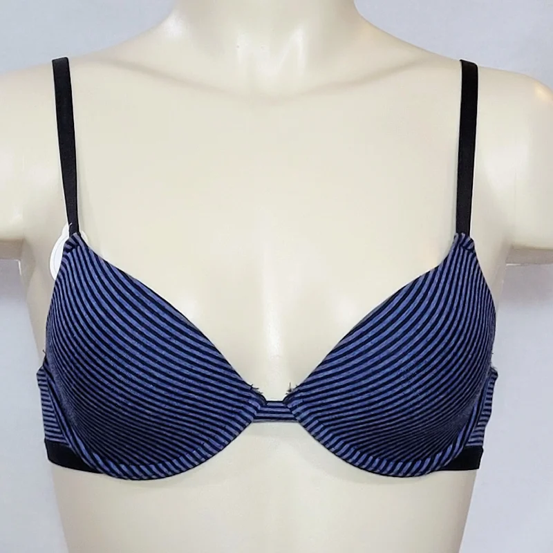Xhilaration Perfect Cotton T-Shirt Lightly Lined Plunge UW Bra 32B Blue & Black Cashmere Blend Cotton Blend Poly Blend Xhilaration Perfect Cotton T-Shirt Lightly Lined Plunge UW Bra 32B Blue & Black Cashmere Blend Cotton Blend Poly Blend