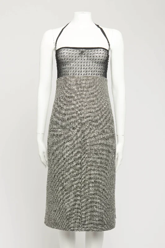 2023 Grey Tweed Preowned Bigout Caviar Dress