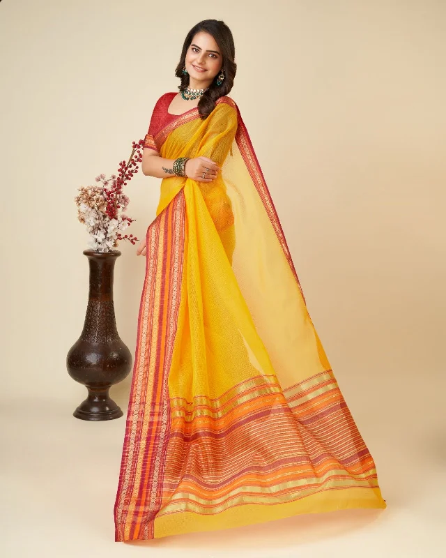 Women Casual Wear Kota Doriya(Semi Cotton) Saree with Un-Stitched Blouse Loose Oversized Blouse Women Casual Wear Kota Doriya(Semi Cotton) Saree with Un-Stitched Blouse Loose Oversized Blouse