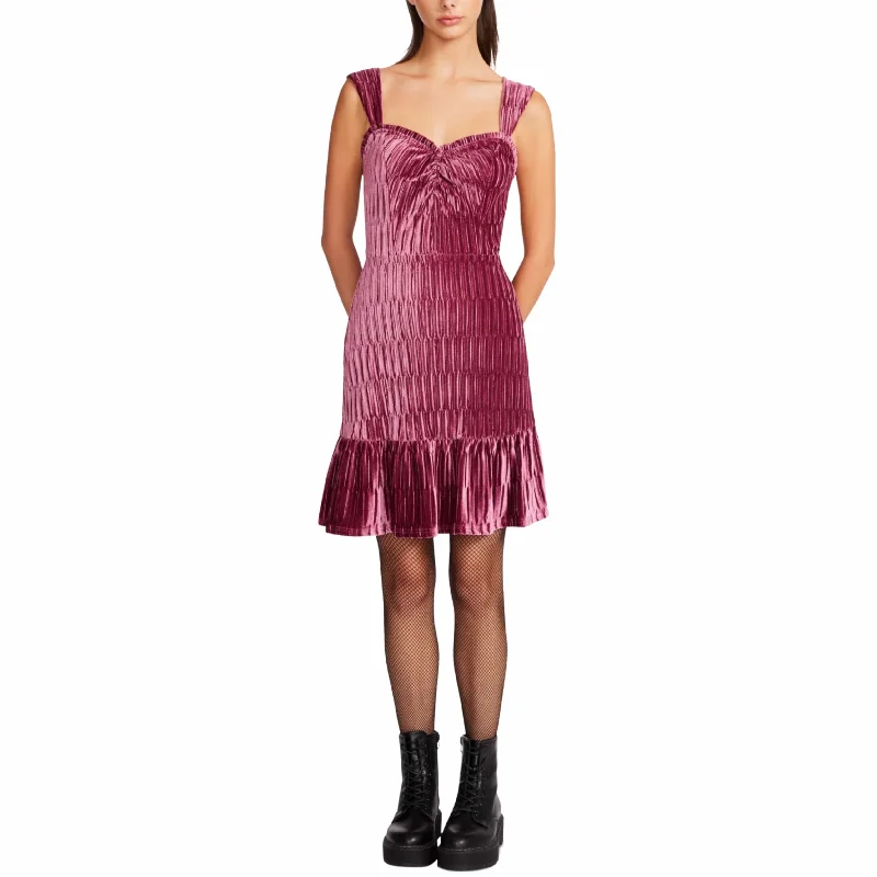 BETSEY JOHNSON -  Velvet Knee Length Sheath Dress
