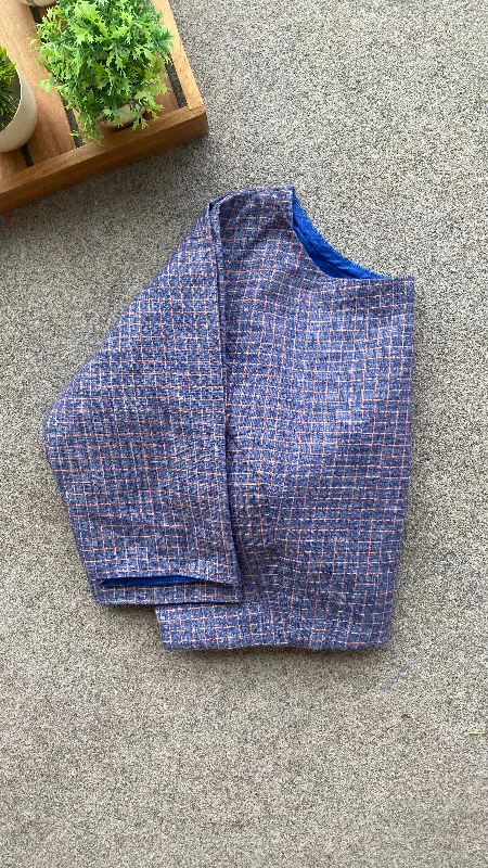 Blue cotton stripped blouse Satin Drape Blouse