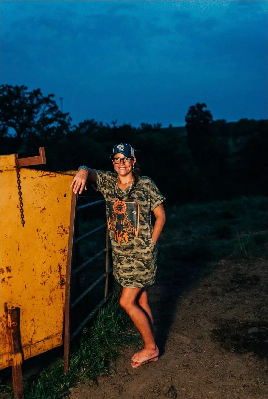 Camo Thunderbird Dress *WITH POCKETS