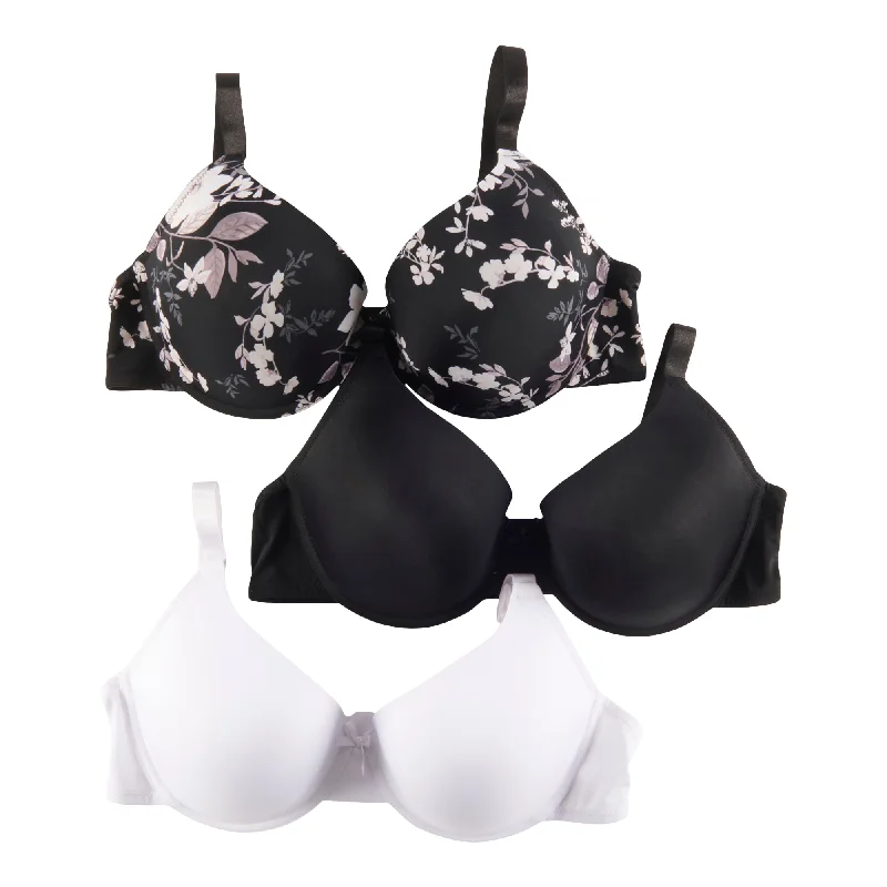Carisma Women's Plus T-Shirt Padded Bra, 3-pack Spandex Blend Rayon Blend Denim Blend Carisma Women's Plus T-Shirt Padded Bra, 3-pack Spandex Blend Rayon Blend Denim Blend